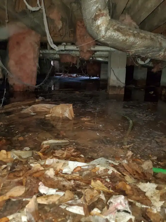 Crawl space flood assessment for Commercial Water Damage Restoration in Chickasha